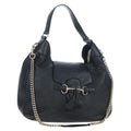 GUCCI GuccissimaGG Horsebit Chain Shoulder Bag Leather 2way 322226 Auth LN097V