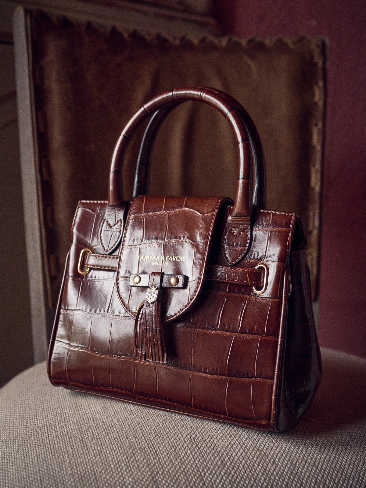 Mini Windsor Handbag - Conker Leather