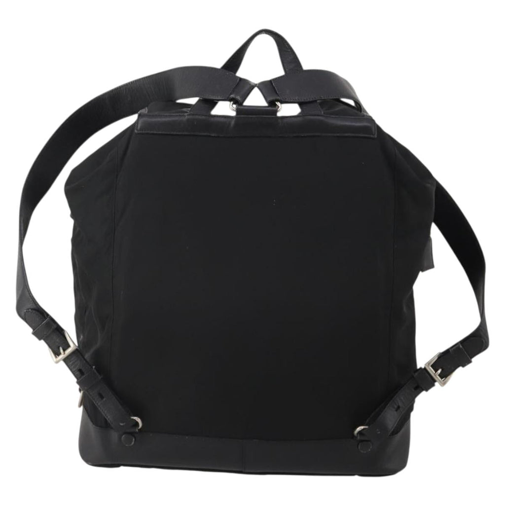 PRADA Backpack Nylon Black Silver Auth mr2851