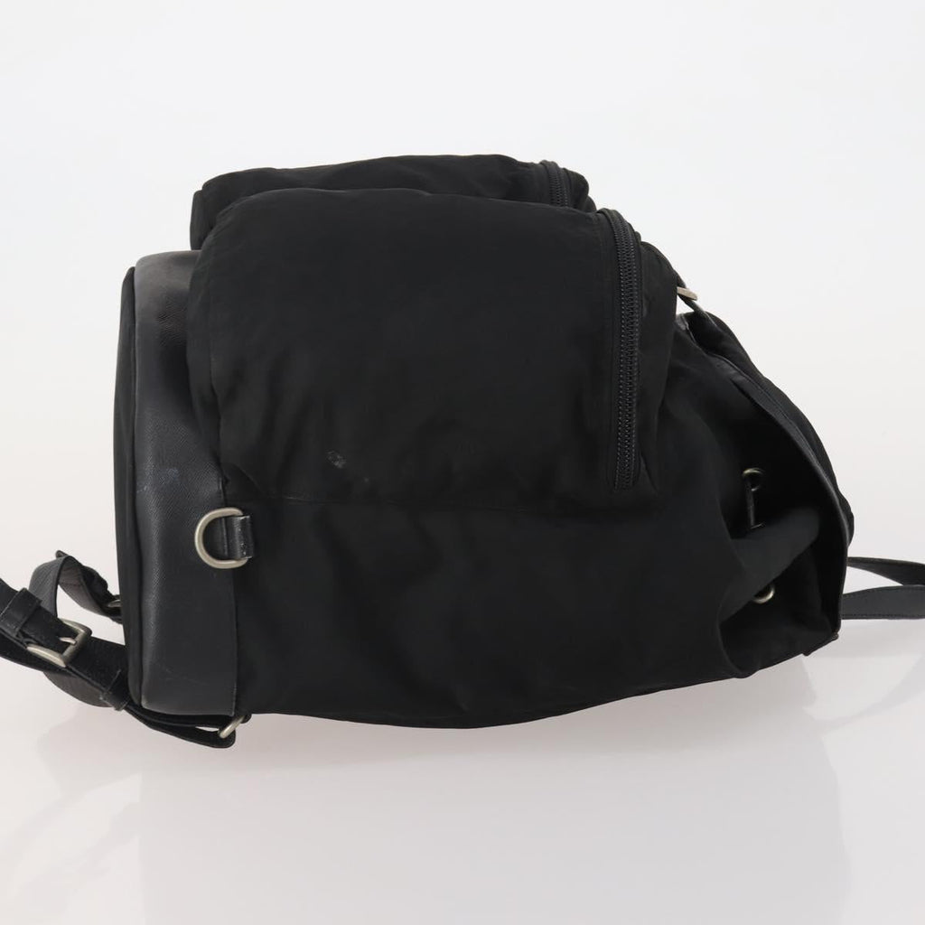 PRADA Backpack Nylon Black Silver Auth mr2851