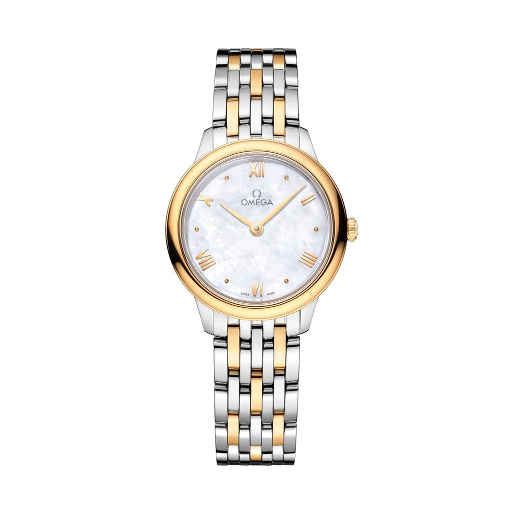De Ville Prestige Two-Tone 27.5mm - White, Mother-of-Pearl on Bracelet