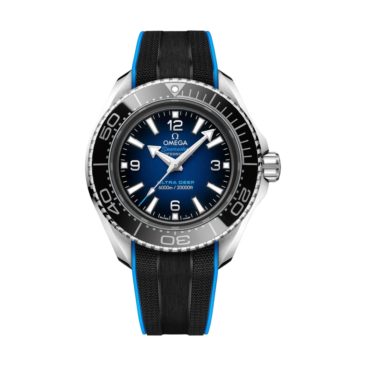 Seamaster Planet Ocean Ultra Deep 6000M 45.5mm- Blue on Rubber Strap