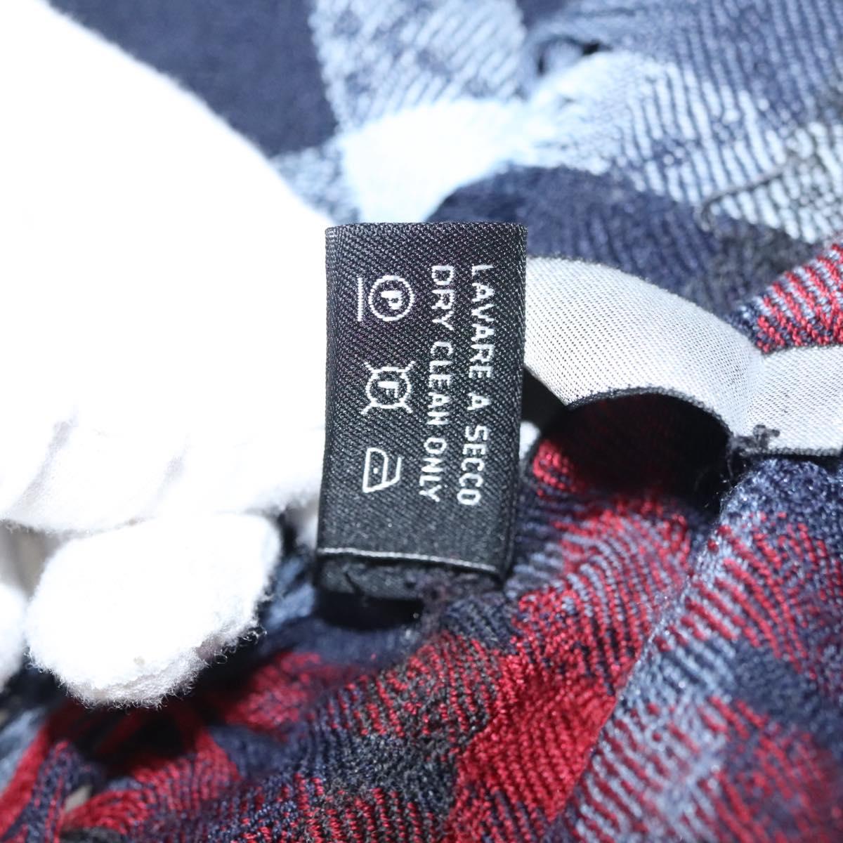 GUCCI Stole Wool Navy Auth SW820