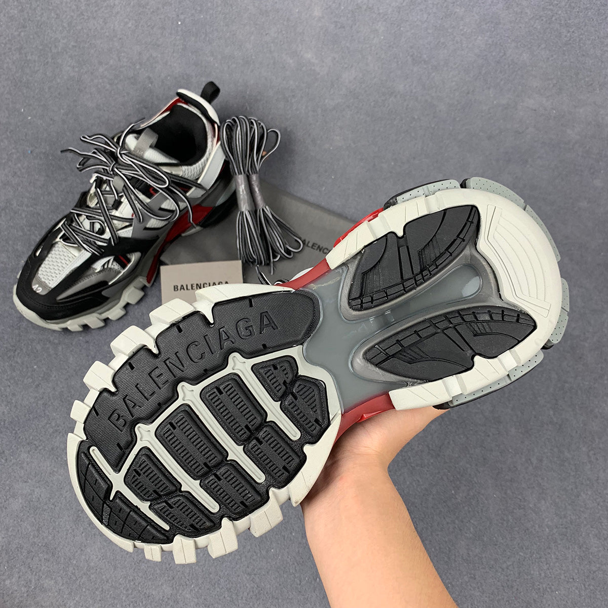 Balenciaga Track Trainer 'White Grey Red'