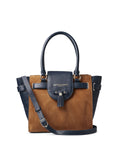 Windsor Tote - Tan & Navy