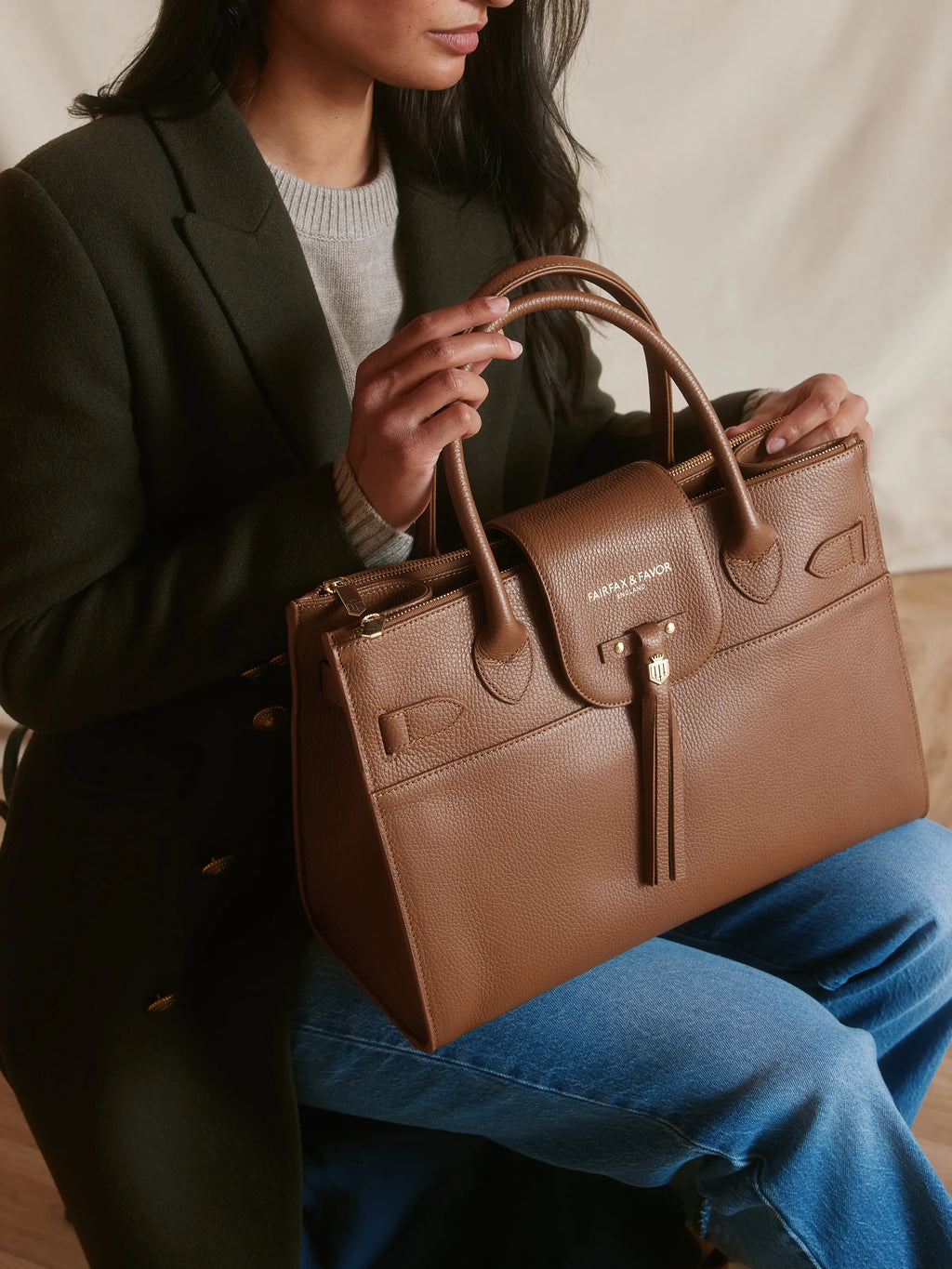 Windsor Work Bag - Tan Leather