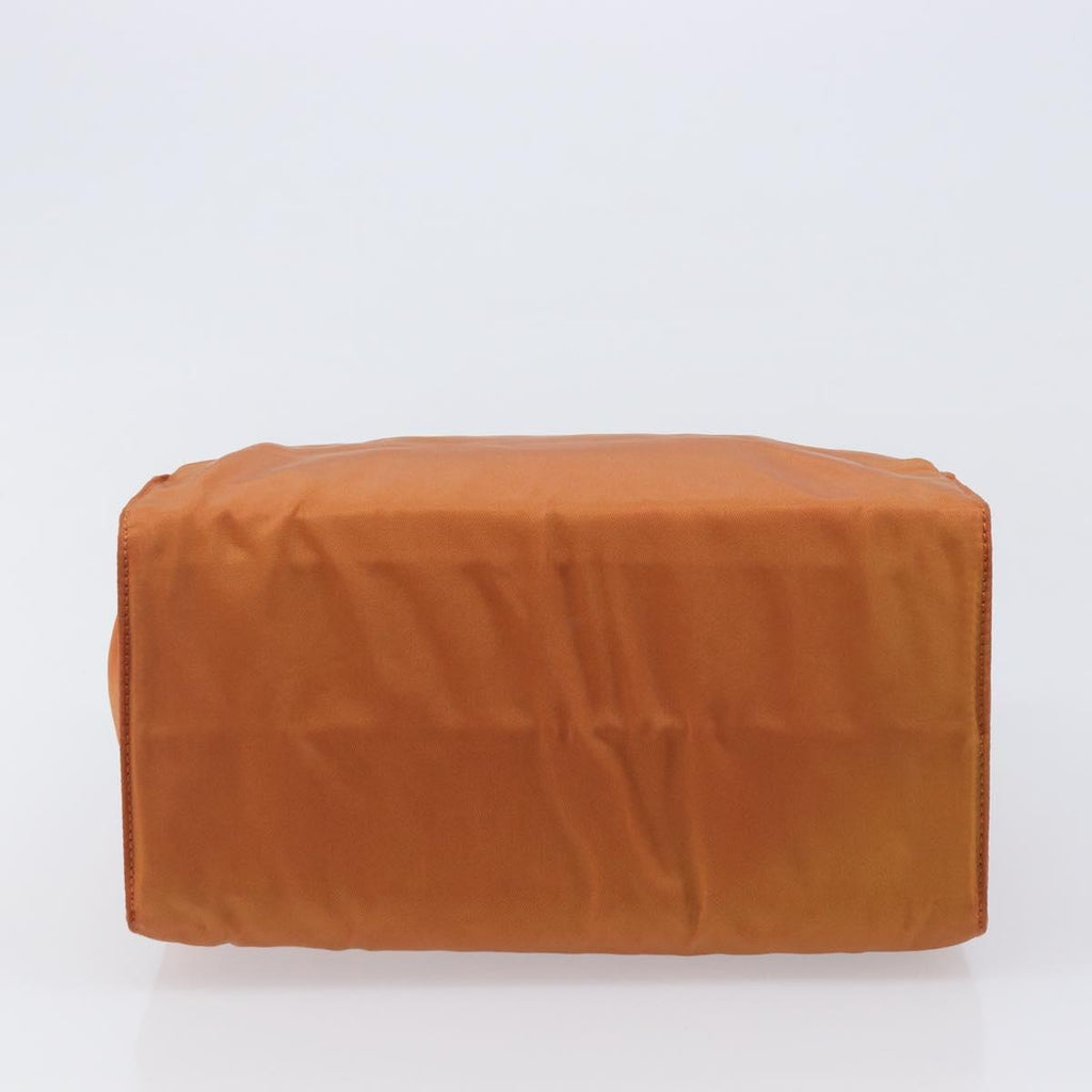 PRADA Hand Bag Nylon Orange Gold Auth yk20984A
